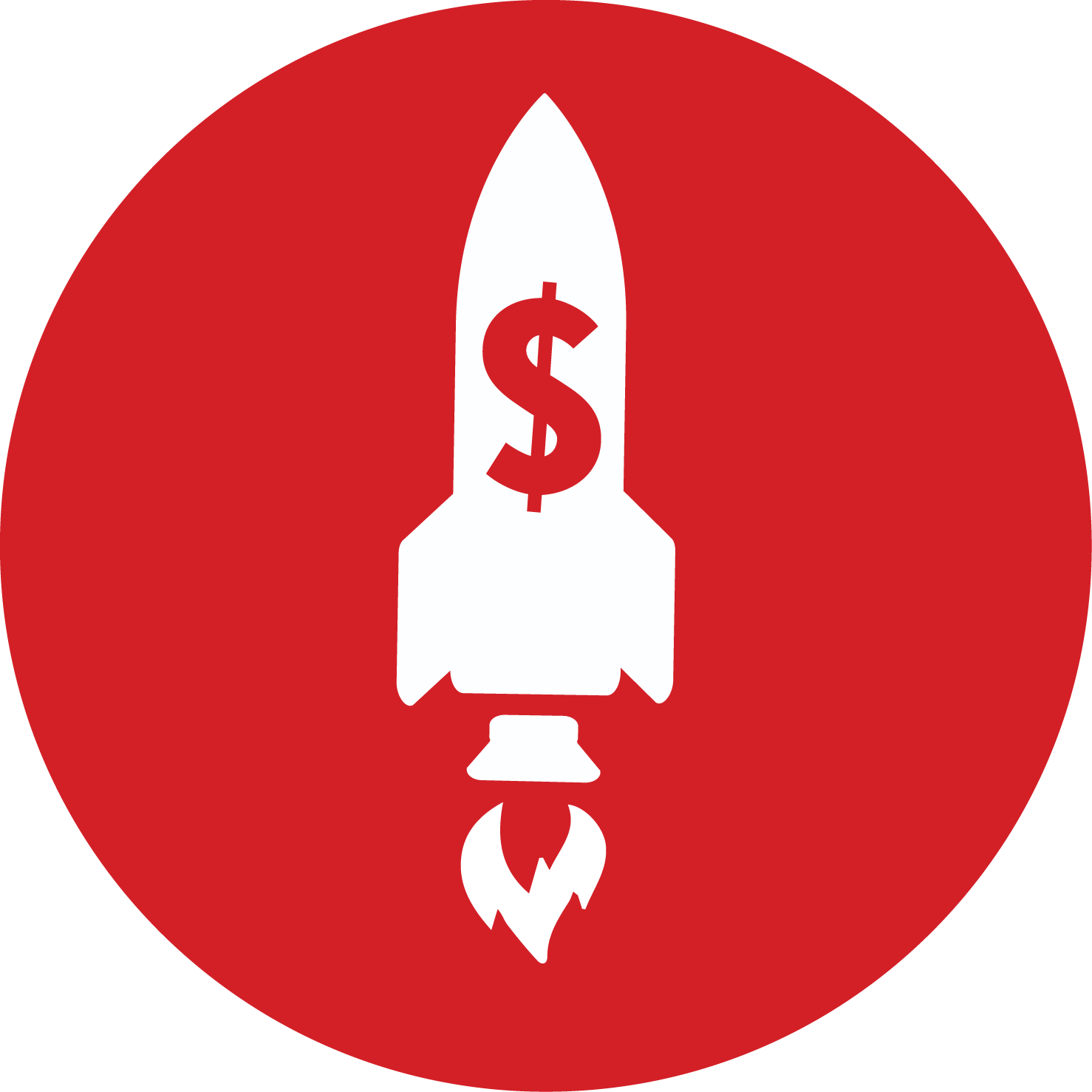 Rocketship with a dollar sign
